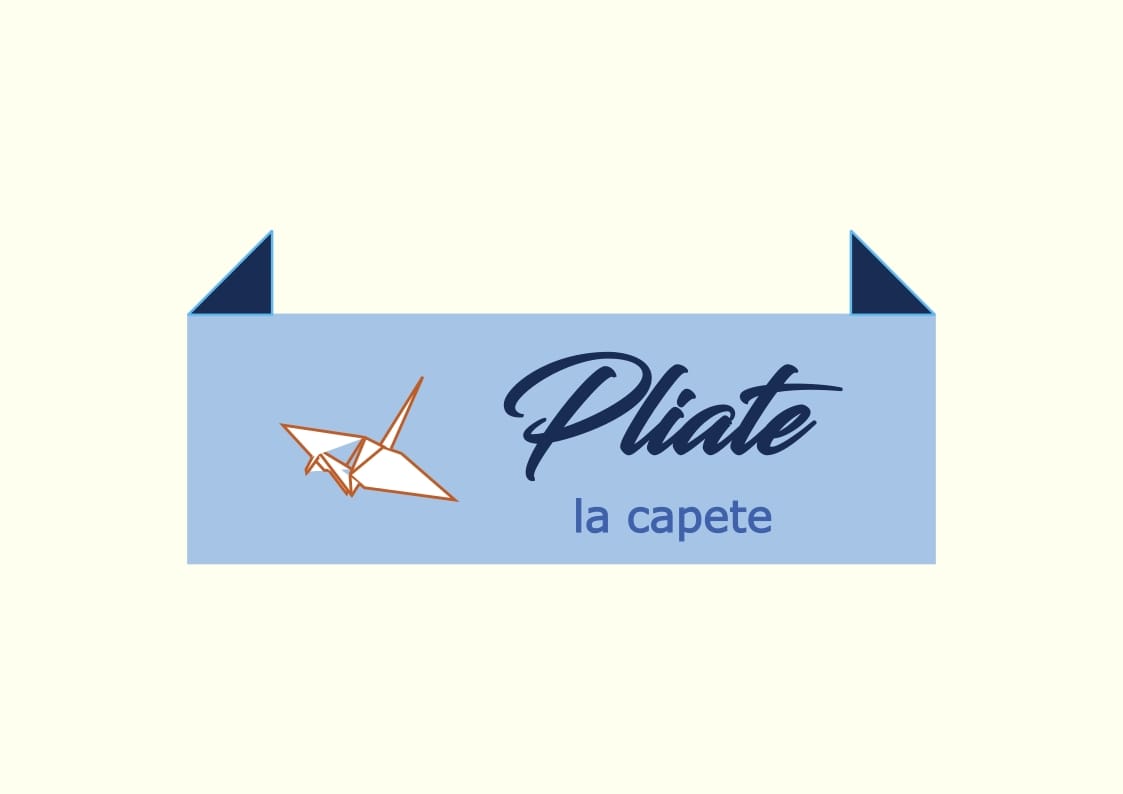 Etichetă țesută personalizată pliată la capete